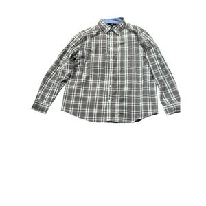 CLASSIC COLLECTION Mens Plaid Button Down Shirt Long‎ Sleeve Regular Fit XL